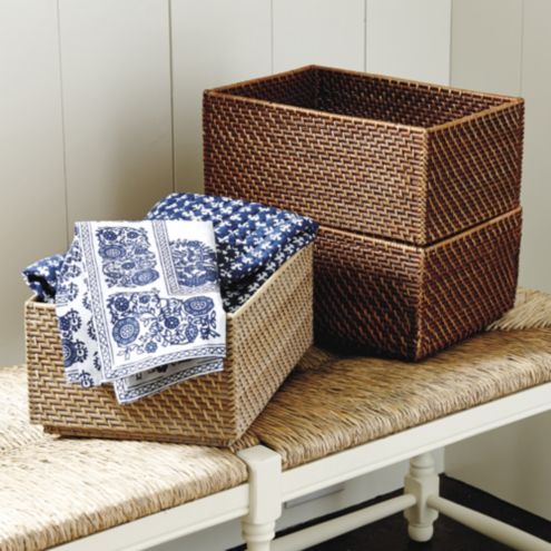 stackable wicker baskets