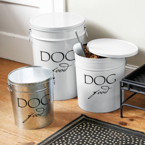metal dog food containers with lids