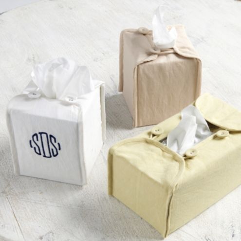 linen kleenex box covers