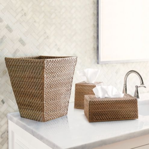 bathroom furniture wicker baskets