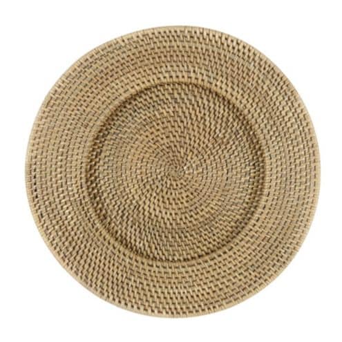Piper Woven Chargers Set of 4 (Washed Taupe)