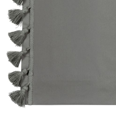 Tassel Trim Drapery Panel Gray Ballard Designs Ballard Designs