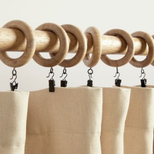 Wood Drapery Rings Set Of 10 Ballard Designs Ballard Designs