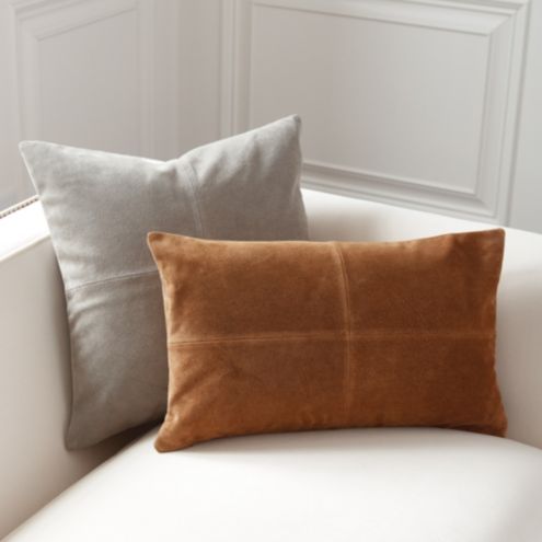 Sueded Leather Throw Pillows Ballard Designs Ballard Designs