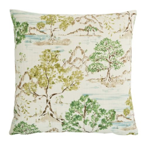 Glenna Toile Chinoiserie Throw Pillow Cover & Insert