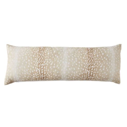 Antelope Long Lumbar Pillow with Feather Down Blend & Linen Blend
