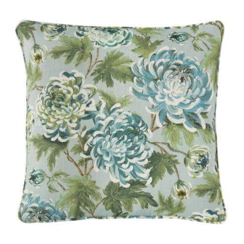Alora Floral Pillow with Feather Down Insert & Cotton Linen Blend