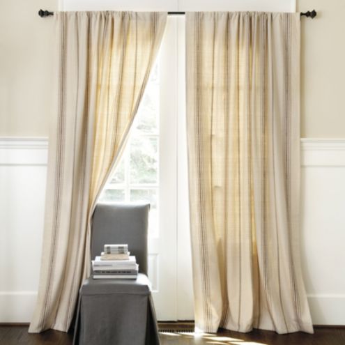 Grain Sack Drapery Panel Ballard Designs Ballard Designs