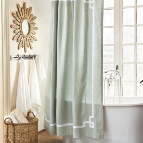 Suzanne Kasler Greek Key Shower Curtain Ballard Designs