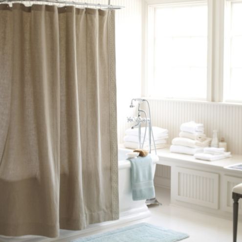 Olympia Greek Key Shower Curtain, Ballard Designs Shower Curtain