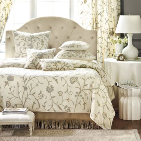 Ashton Crewel Duvet Cover Upholstery Ballard Designs