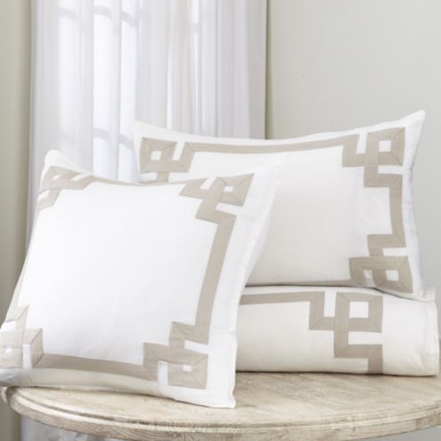 Suzanne Kasler Greek Key Duvet Cover Blush Ballard Designs