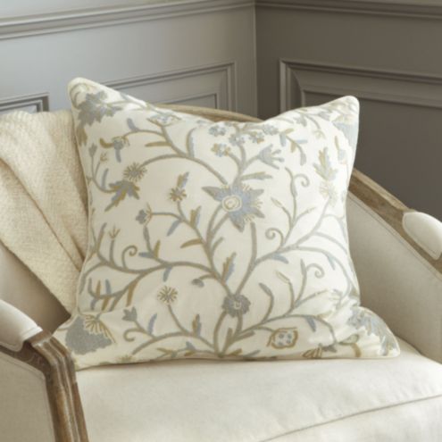 Ashton Crewel 26 Inch Pillow With Insert Upholstery Ballard