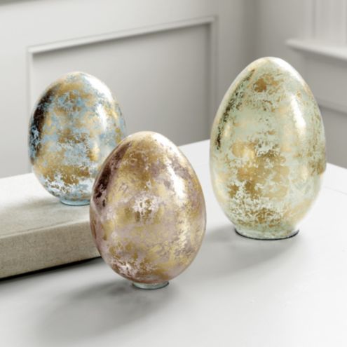 decorative glass eggs