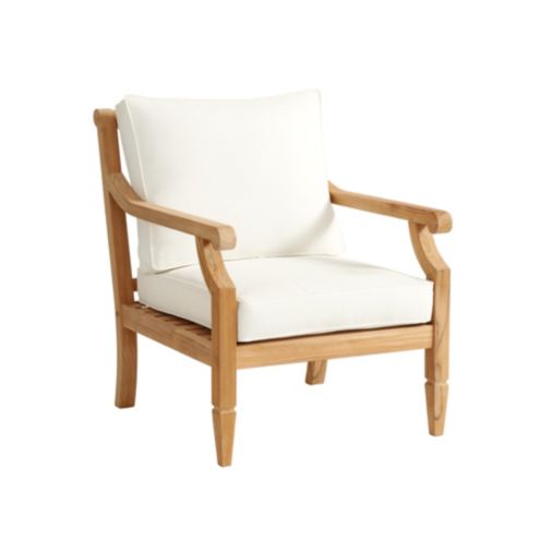 Madison Outdoor Lounge Chair Durable Teak & 1 Cushion Set