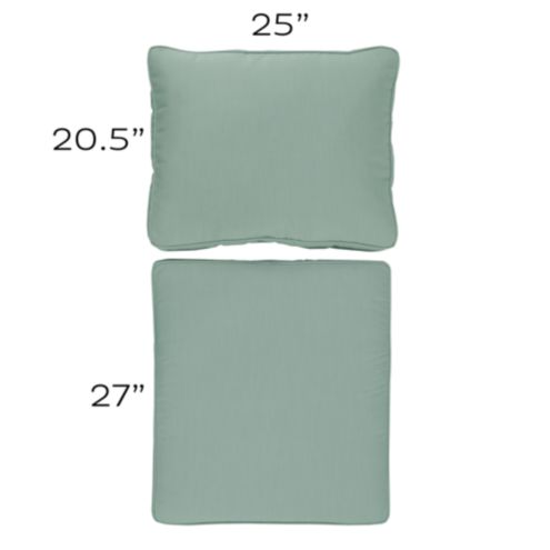 Sunbrella Replacement Cushion Covers 25x47.5 with Easy Clean