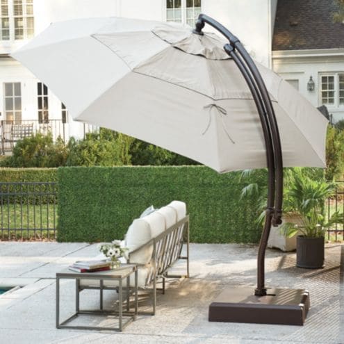 11 foot solar patio umbrella 11 FT Solar-Powered LED Lights Patio Cantilever Umbrella – grillncomfort