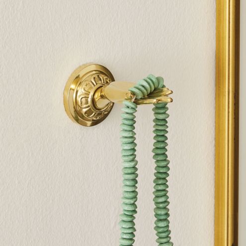 La Main Petite Brass Wall Hook with Vintage Parisian Flair & Moisture Resistant Design