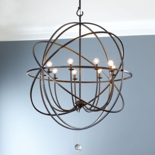 Large orb chandelier