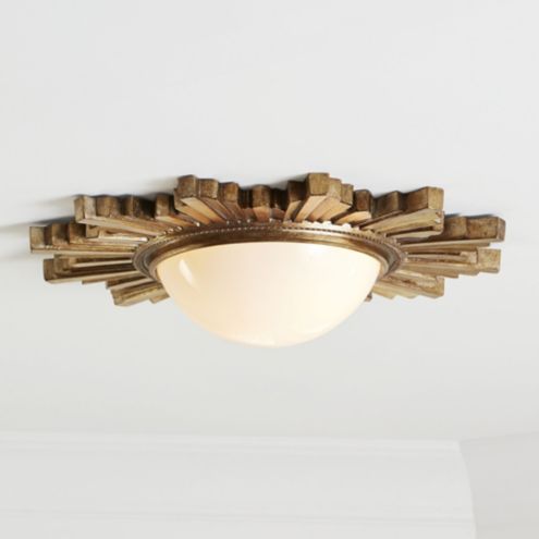 sunburst flush mount light