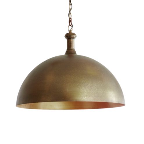 Hammered Brass Dome Pendant Light + Reviews