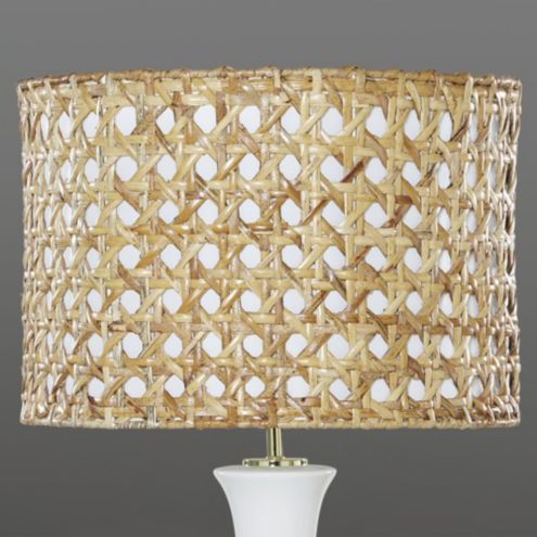 Rattan Eyelets Drum Lamp Shade, What Is A Threshold Lamp Shade Called