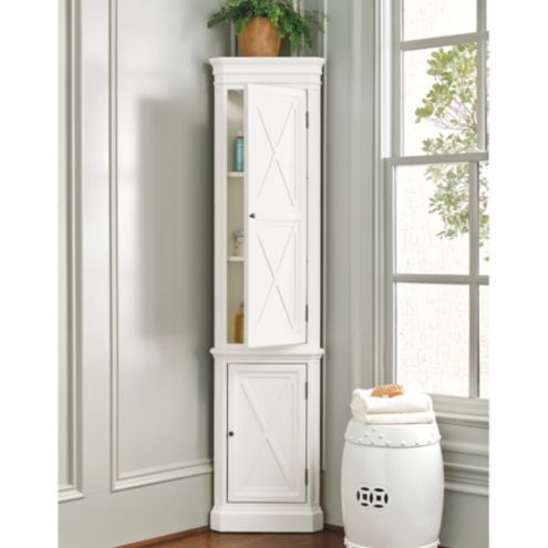 tall narrow storage cabinet with doors