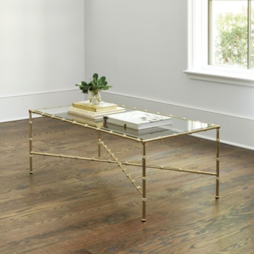 Brass Bamboo Coffee Table