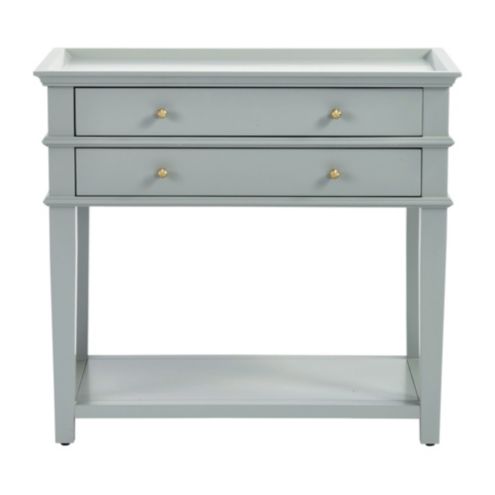 Grace 2 Drawer Open Shelf Side Table Ballard Designs