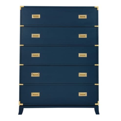 BEARDSLEY LIVETART トロミラフハオリ　インディゴブルー Carson Kressley Daventry Tall Dresser, Navy Lacquer Brass