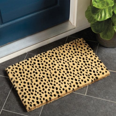 Dodie Coir Mat with Animal Print & Fade Resistant Design for Outdoor Use