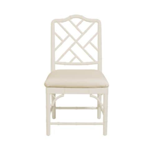 Dayna Side Chairs Set of 2 with Chinese Chippendale Style & Performance Fabric