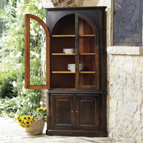 Gabriele Glass Door Corner Cabinet Ballard Designs