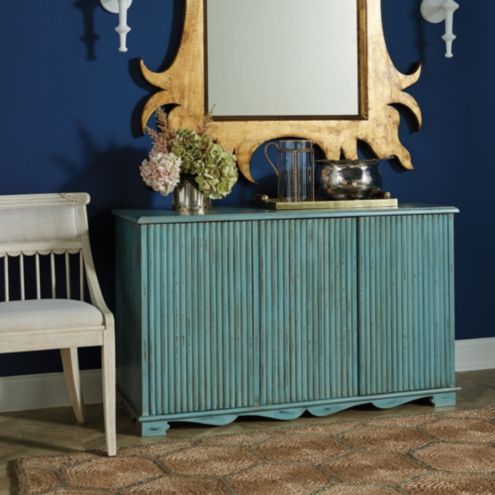 Bunny Williams Woodcrest Sideboard in Gustavian Blue