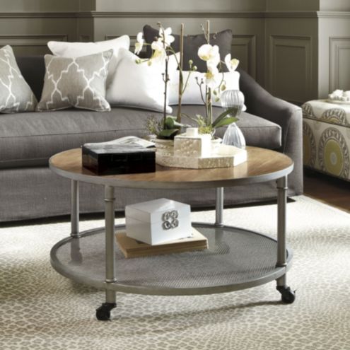 Industrial Round Coffee Table Lighting Ballard Designs