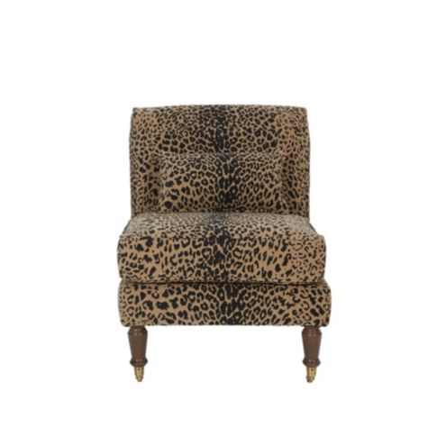 Leyland Leopard Print Slipper Chair