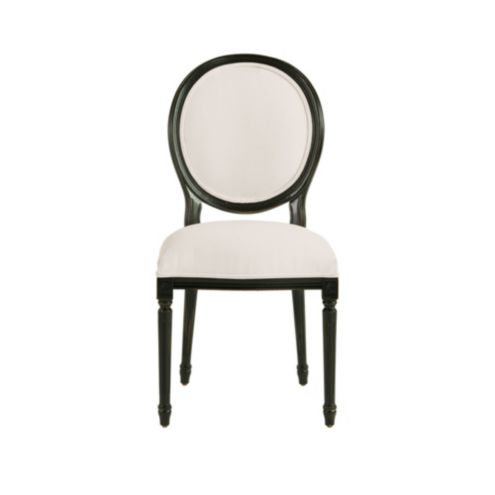 Oval Back Louis Xvi Side Chair, White Louis Xvi Dining Chair
