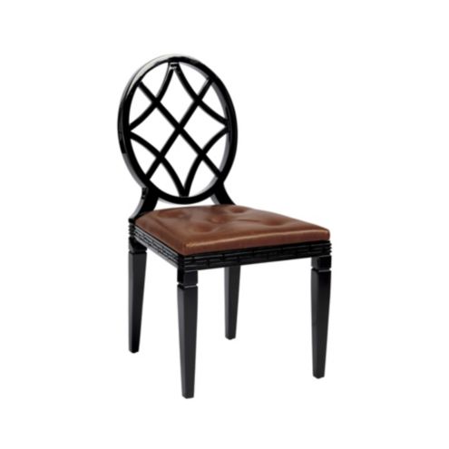 Miles Redd Leather Diamond Dining Chair