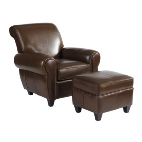 Ottoman Ballard Design Leather Chair BALLARD DESIGNS Duchesse
