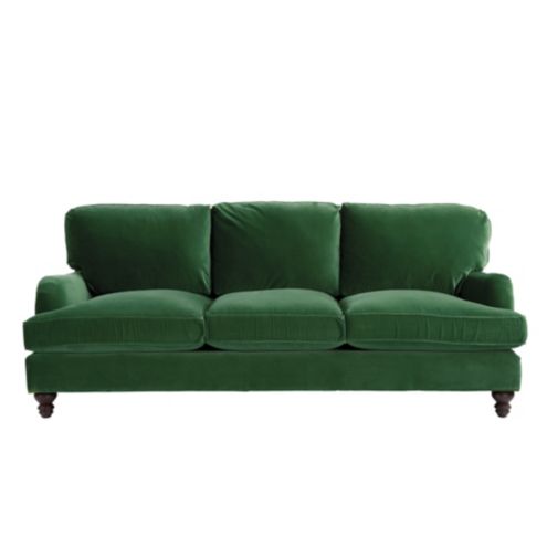 Eton Sofa In Signature Velvet Emerald Stocked Ballard Designs