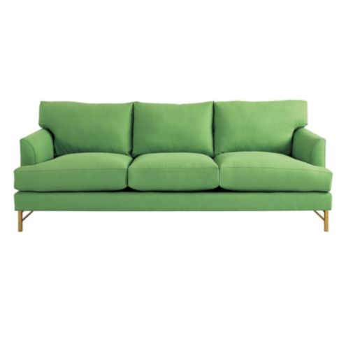 Kathryn Sofa In Everyday 10oz Linen Green Ballard Designs