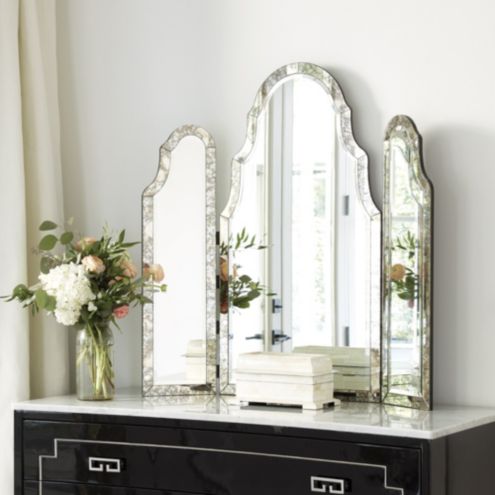 Miles Redd Tri Fold Vanity Mirror Ballard Designs