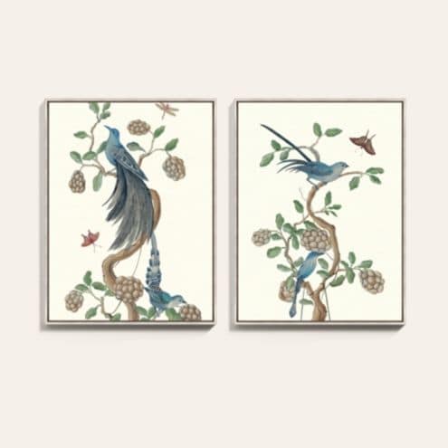 Bird's Eye View Framed Canvas with Silver Wood Floater Frame