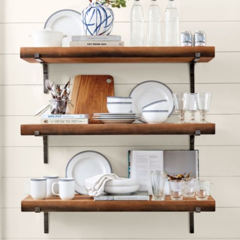 Vigneto Classic Shelf with Hand Forged Brackets & Plate Groove
