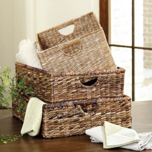 Natural Montauk Woven Rectangular Storage Bins