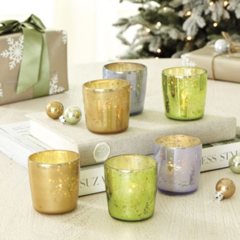 Suzanne Kasler Mercury Glass Votive Holders - Set of 6 | Ballard Designs