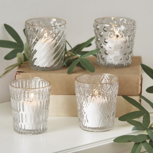 Elodie Votive Candle Holders In Blown Glass