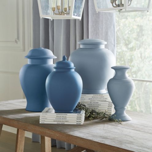 Suzanne Kasler French Bisque Lamp Slips - Blue