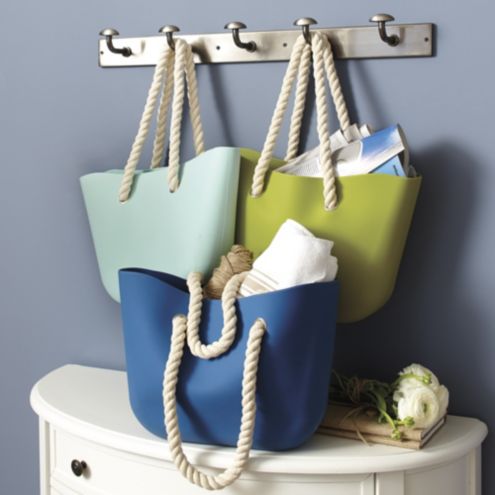 rubber beach totes with holes