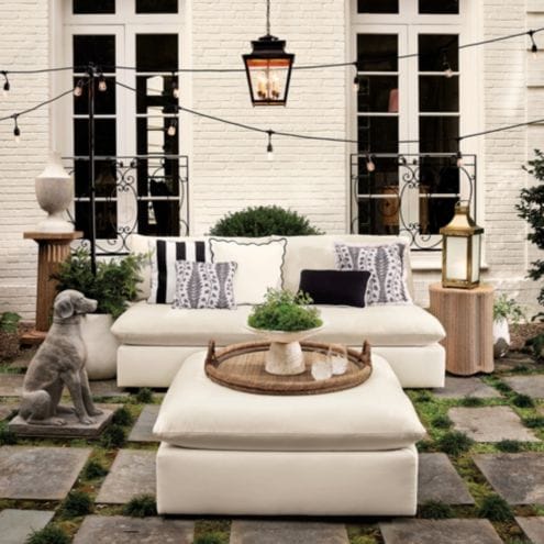 Saylor Lantern with Antique Brass & Frosted Glass Panels